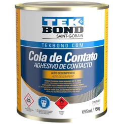 Adesivo Cola De Contato 750g 695ml De Uso Geral Fixar Pisos Trabalhos Artesanatos MDF Profissional