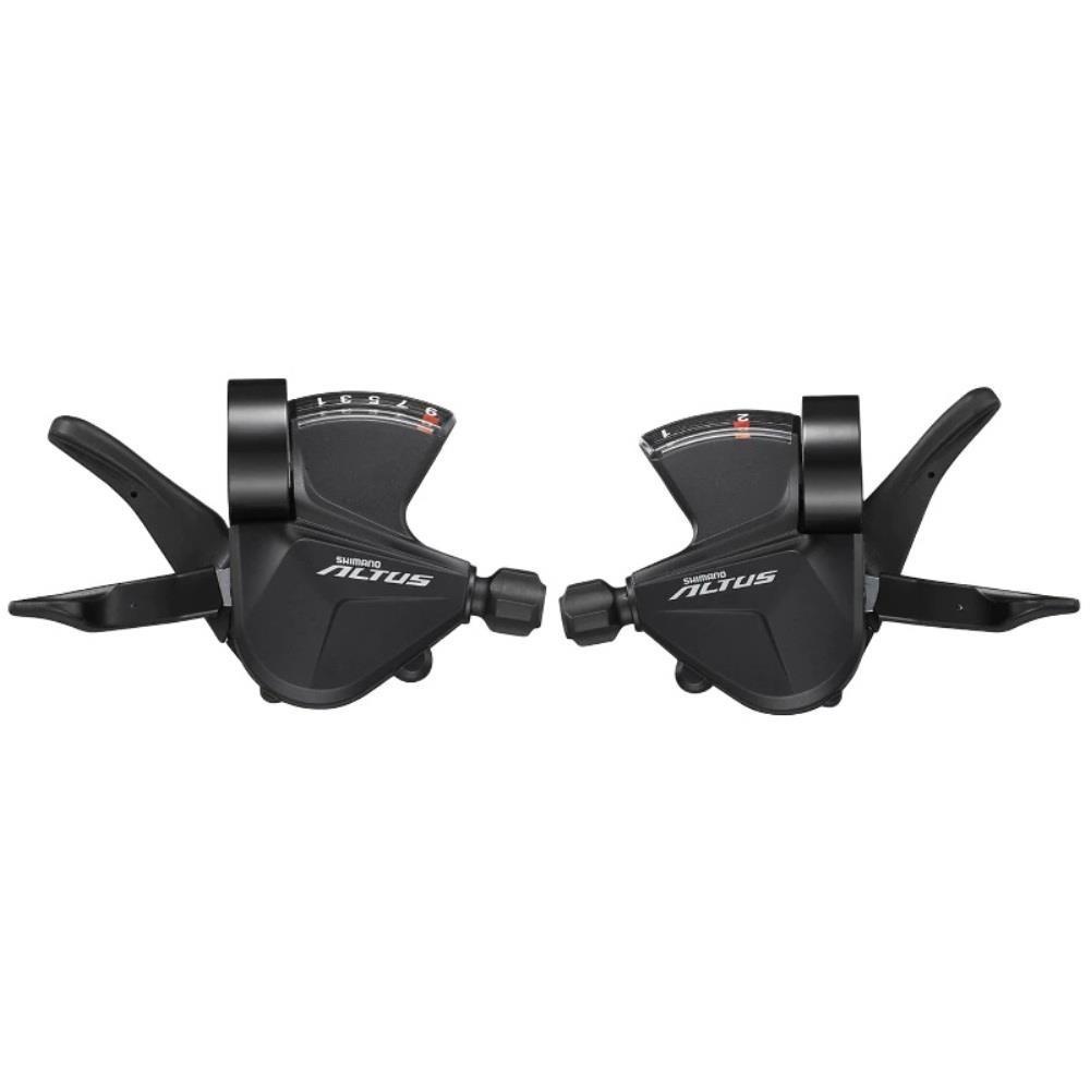 Alavanca de Cambio Altus SL-M2010 com Visor e cabos 18 Marchas par Trocador 2x9v