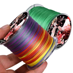 Sougayilang X8 300M 5 Cores Linha De Pesca De PE Forte Super Trançada