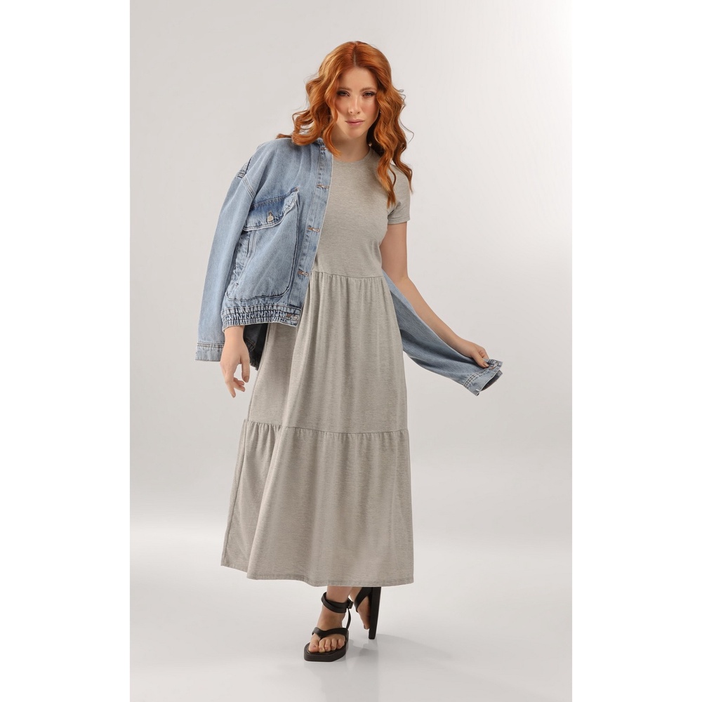 Vestido Longo Marias Just Basic em Oferta na Shopee