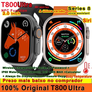 Relógio Original iwo T800 Super Inteligente Série 49MM 8 SOS Siri ECG Chamada Bluetooth