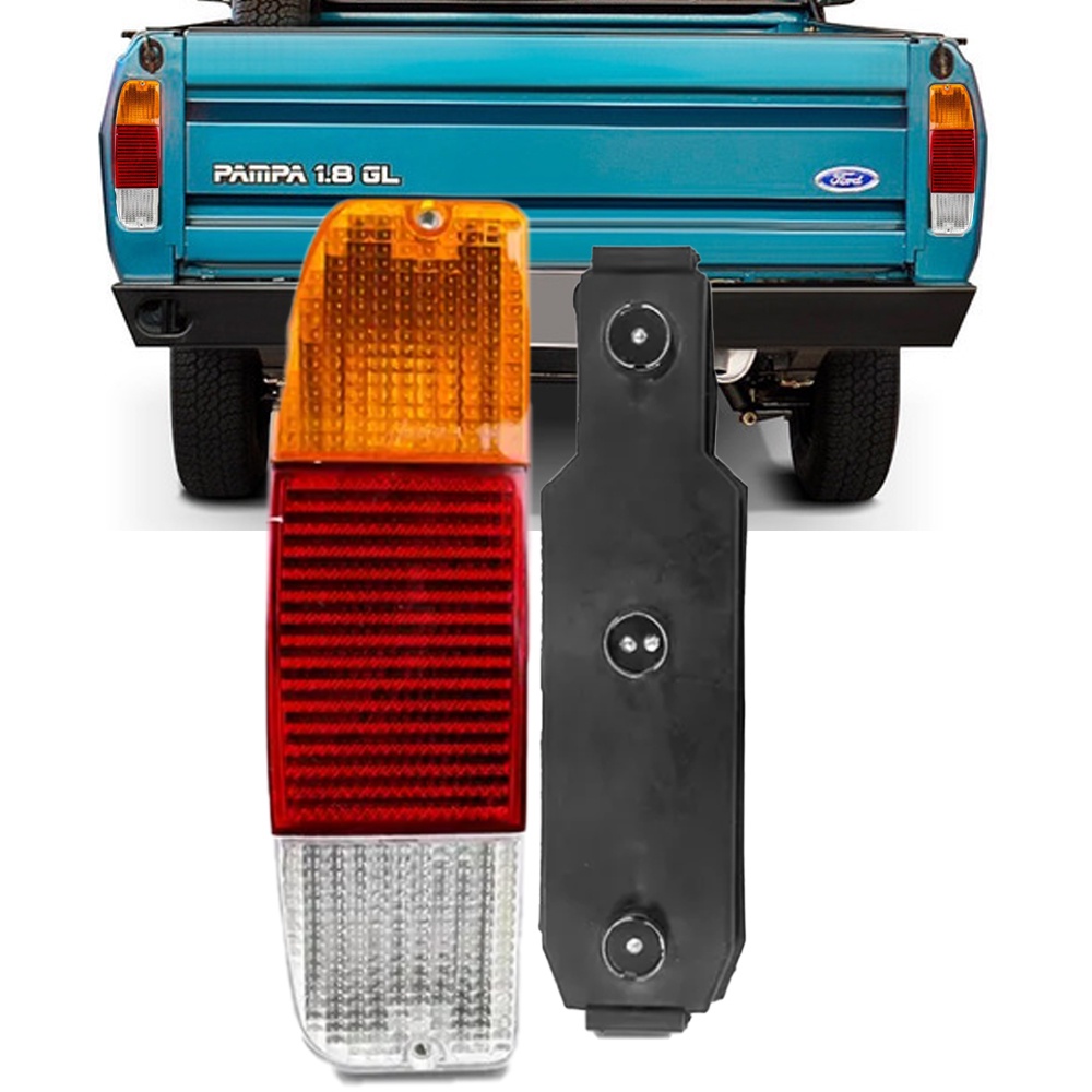 Lanterna Traseira Ford Pampa 87 até 97 c/Soquete TRI