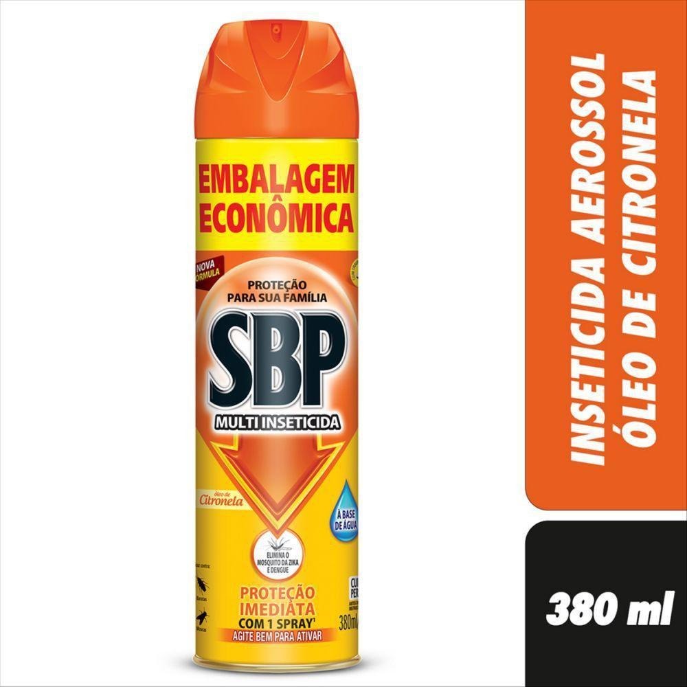 Inseticida Aerosol Sbp 380Ml Citronela Embalagem Economica em Oferta na Shopee