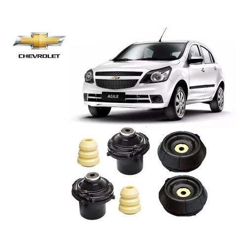 2 Kit Coxim Batente Coifa Do Amortecedor Dianteiro Gm Agile