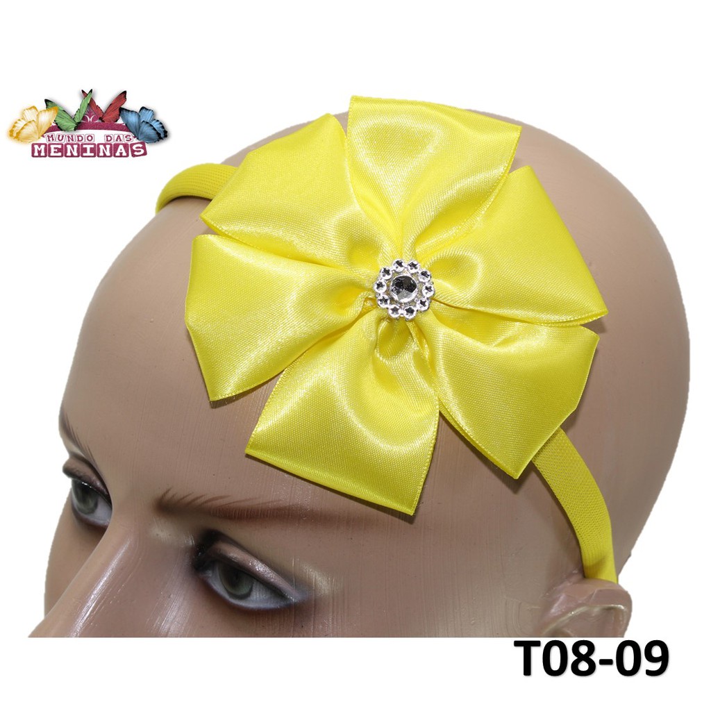 1 Tiara / Arquinho Encapada Infantil Direto Da Fabrica C/ Laço -T08