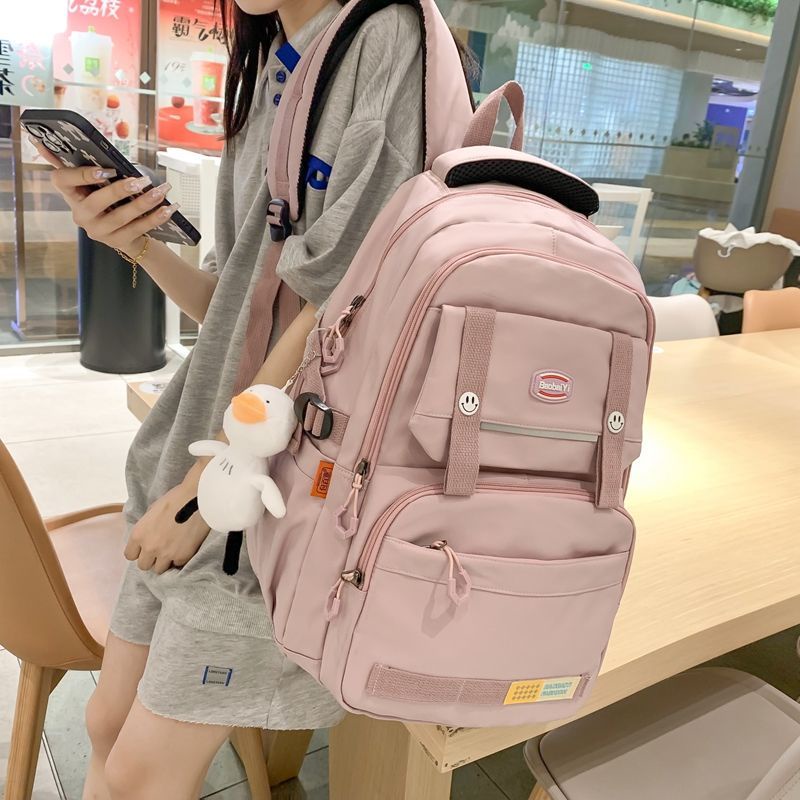 Escolar Forte Bolsa Feminina Junior Ensino Médio Estudante Coreano Versão Coreana Reduzir Burden Grande Capacidade