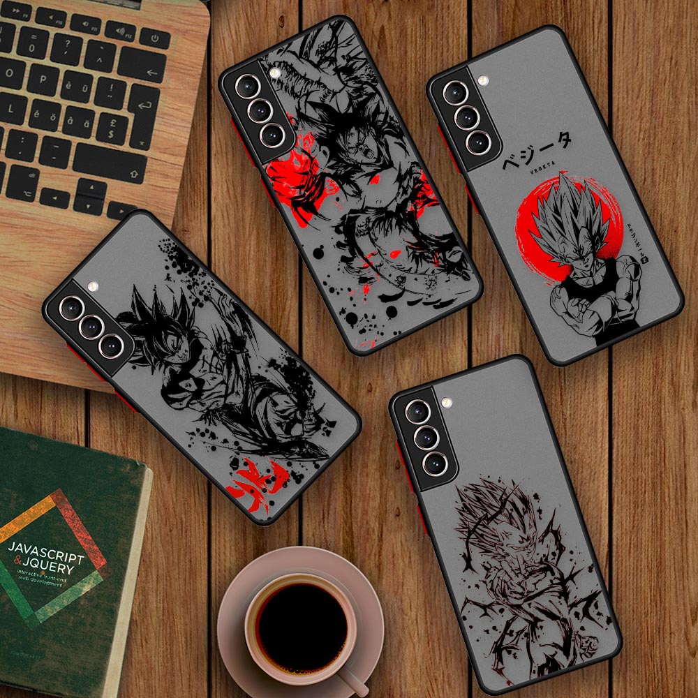 Capa Para Celular De Anime Dragon Ball Son Goku Super Saiyan Samsung Galaxy S23 S22 S21 S20 FE Ultra S10 S9 S8 S10E Lite Plus M62 M52 M51 M33 Enseada Mate