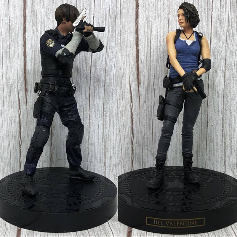 Jilil Valentines Jogo De Figuras Biohazard Personagem RE : 3 Jill Valentine Leon Scott Kennedy Action Modelo Toy Doll Gift