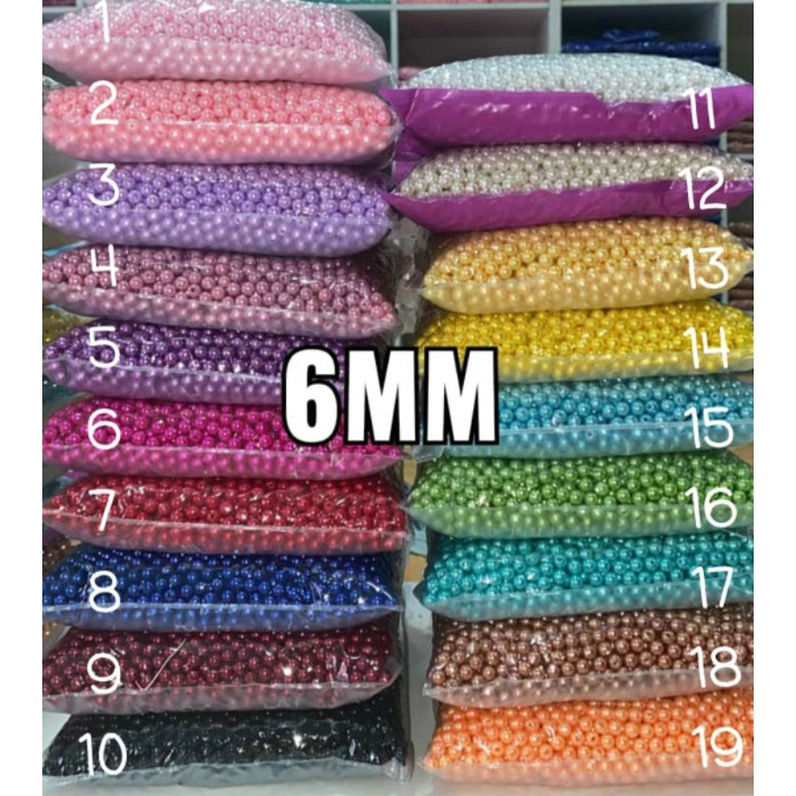 Perola ABS Inteira 6mm C/furo 100gr – Menor Preço