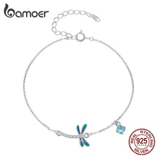 Bamoer Prata 925 Libélula Pulseira Design Simples Joalheria Da Moda Para Mulheres E Estudantes