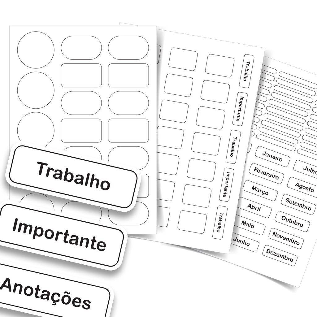 Etiquetas Personalizadas Brancas Para Identificação Material Escolar Organização Tags Mochila