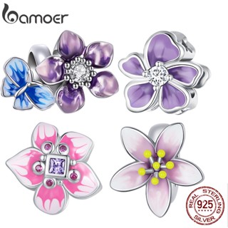 Bamoer Série De Contas De Prata 925 De Purplr E Acessórios De Moda Rosa Para Pulseira