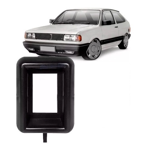 Moldura Botao Vidro Gol Quadrado Santana Simples