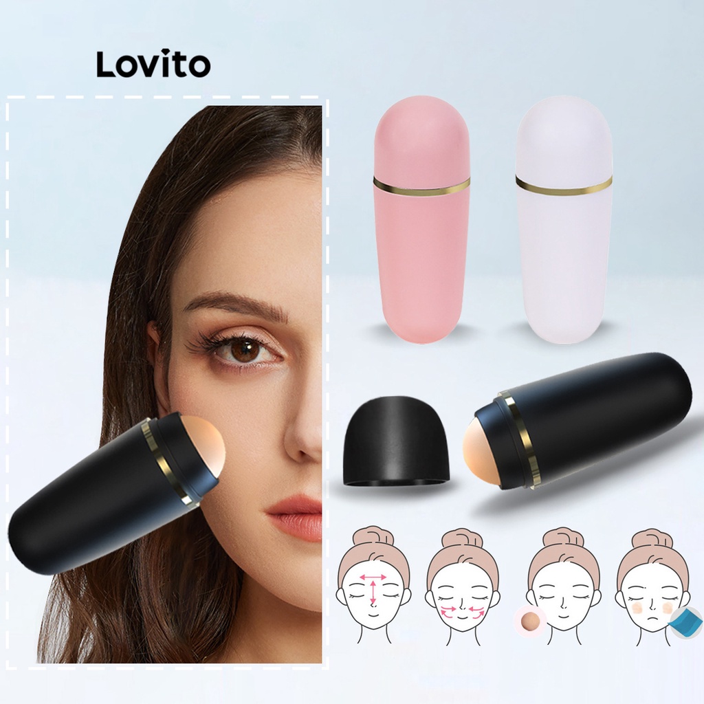 Lovito Papel Borrão Rolo Facial Absorvente De Oleosidade Reutilizável Ferramenta Facial Para Cuidados Com A Pele L41MU003 (Preto/Branco/Rosa)