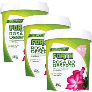 Kit 3 Adubo Fertilizante Forth Rosa Do Deserto 400g Floração Forth em Oferta na Shopee