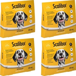4 Coleira Scalibor G 65cm Leishmaniose Antipulgas Cães MSD