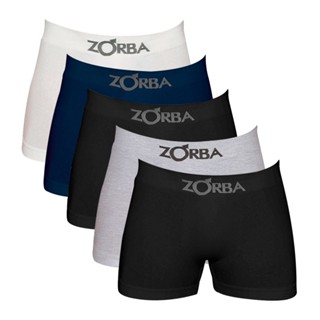 Kit 5 Cuecas Box Boxer Zorba Algodão Sem Costura 781 Sortida