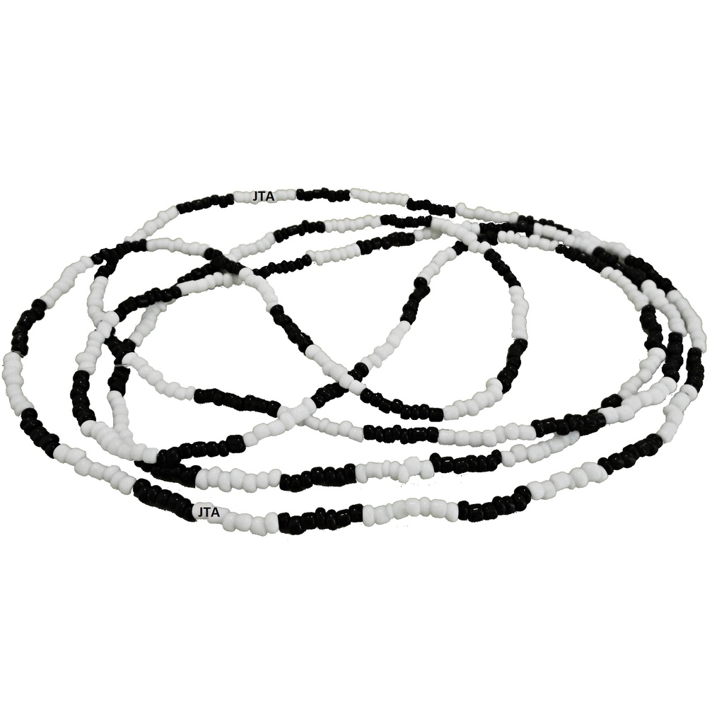 GUIA DE MISSANGUINHA PRETO/BRANCO OPACO COLAR UMBANDA ESPIRITUALIDADE em Oferta na Shopee