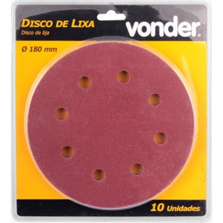Disco de Lixa para Lixadeira de Teto LPV 750 com 10 Unidades Grão 180 VONDER