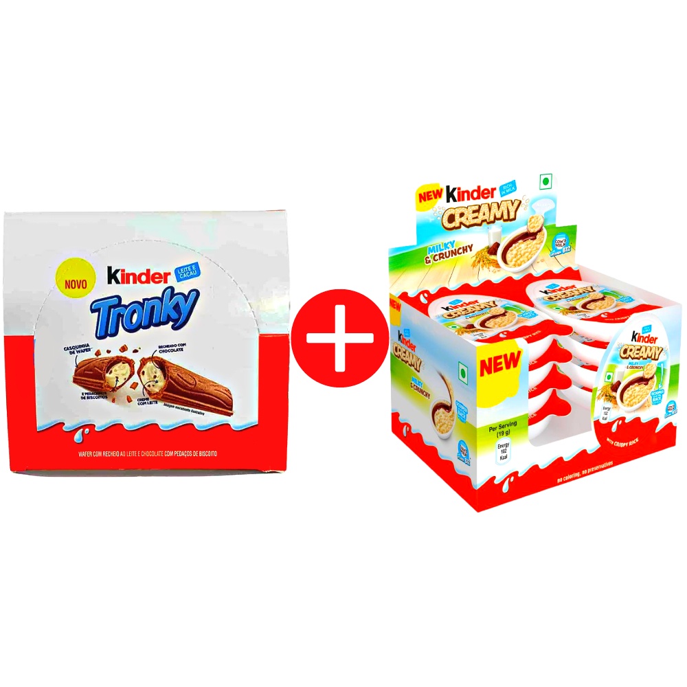 Kit Caixa De Chocolate Kinder Creamy + Kinder Tronky Shopee Brasil