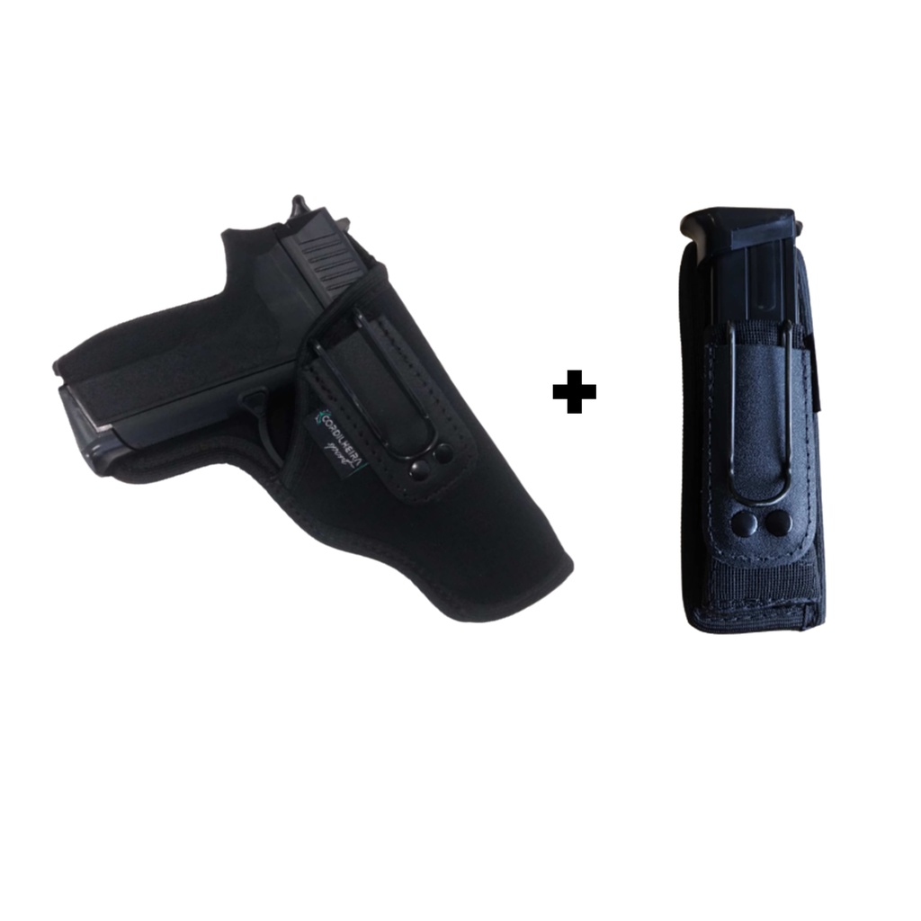 Coldre 840 Neoprene Interno Destro + 1 Porta Magazine Simples em Oferta na Shopee
