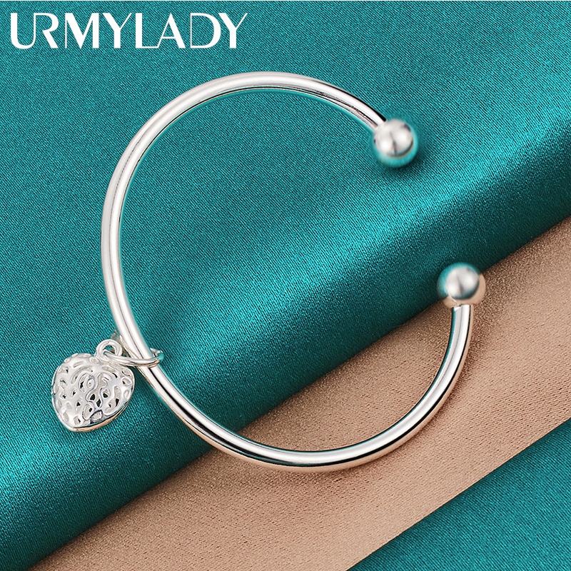 URMYLADY 925 Pulseira De Prata Esterlina Punho De Coração Para Festa De Noivado De Casamento Jóias De Moda