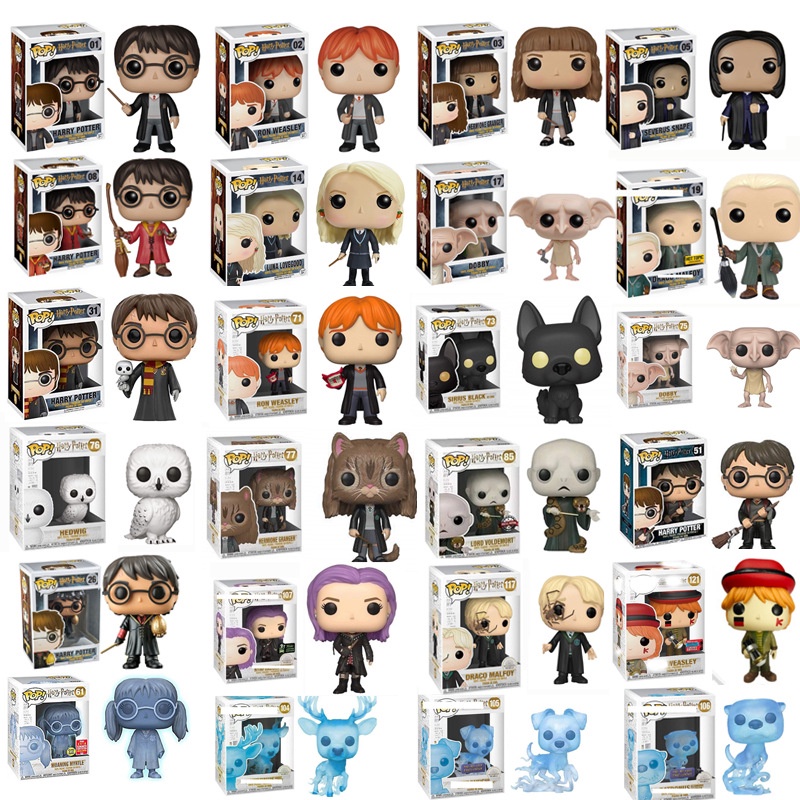 Funko Pop Harry Potter Ron Hermione Dobby Modelo Brinquedos Boneca
