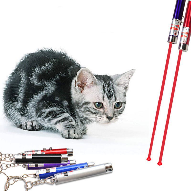 Pet Led Luz Laser Caneta Red Dot Luz Tease Gatos Hastes Brinquedo Para Pet