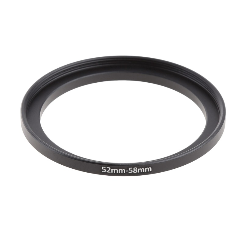Metal Step Up Anéis Adaptador Lente Alumínio Filtro 52mm-58mm Fotografia
