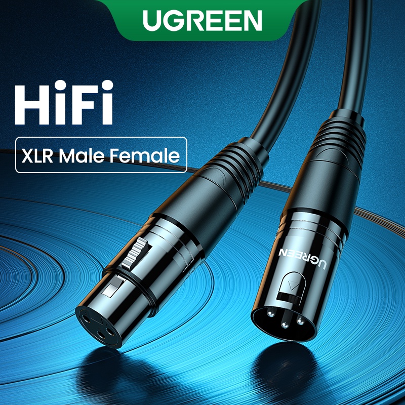 Ugreen Xlr Microfone Audio Som Cannon Aux Cabo em Oferta na Shopee