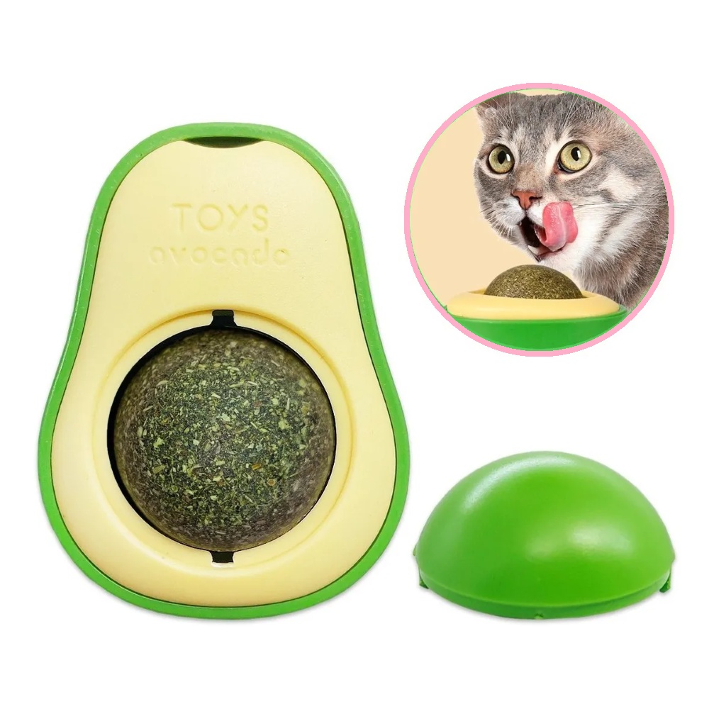 Abacate De Brinquedo Para Gatos Com Catnip Erva Gato Natural.