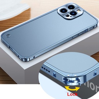 Capa Traseira Anti-Impacto Original Pressão Metal Frame Fosca Para iPhone 14 13 Pro Max 12 12Pro 11 HF