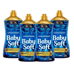 Kit 4 Amaciante Concentrado Baby Soft Carinho e Cuidado 1,5L