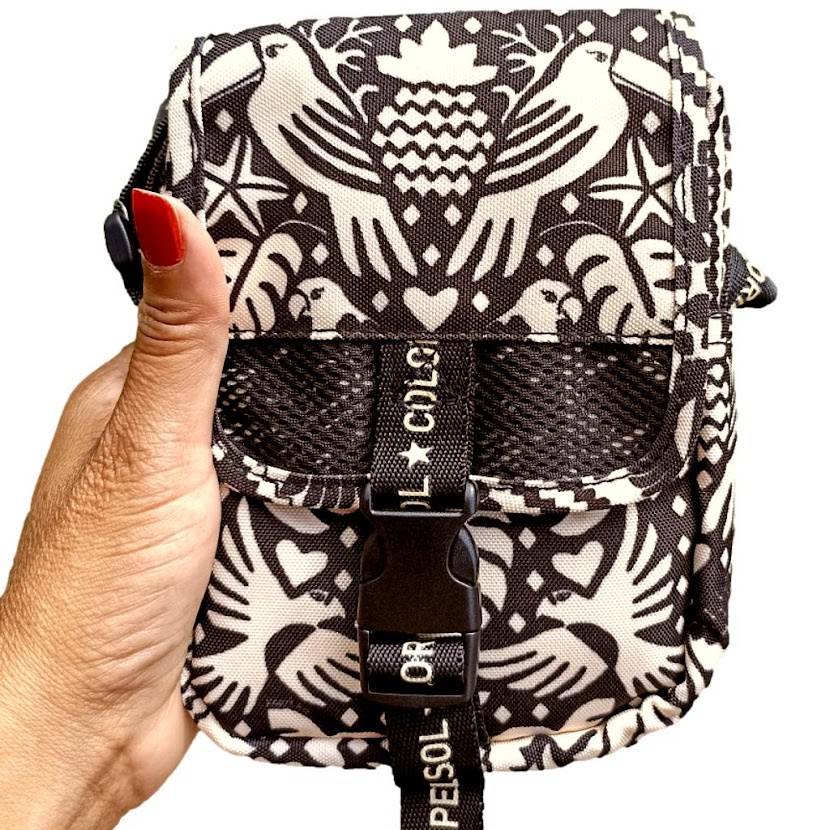 BOLSA FERVO FARM LENCO NOITE E DIA - ESTAMPADA PRETO E BRANCO