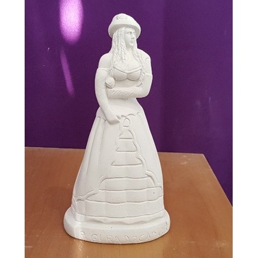 ESTATUA IMAGEM POMBA GIRA DO CABARÉ EM GESSO CRU 22 CM