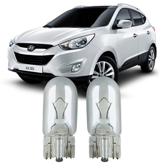 Par Lâmpadas Pingo Original Esmagada T10 12v 5w 2825 IX35 Antiga Faroleta Teto Placa Lanterna