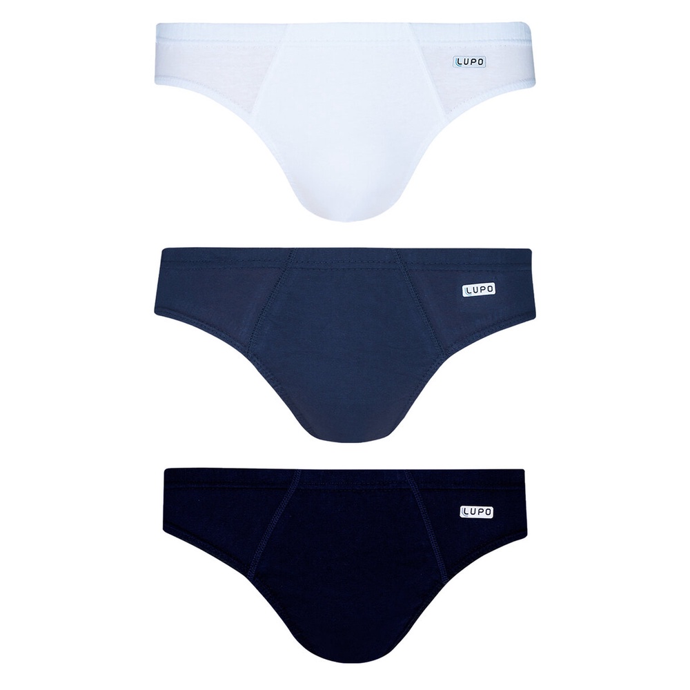 Kit com 3 Cuecas Slip Lupo 515-089 em Oferta na Shopee