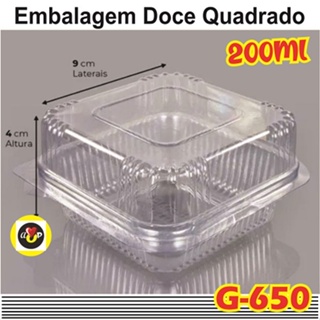 Embalagem G650 Doce Quadrado 200 Ml em Oferta na Shopee