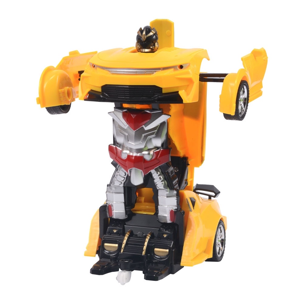 Carrinho Transformável Controle Remoto Megaformers Auto Saturn Amarelo Multikids - BR1653