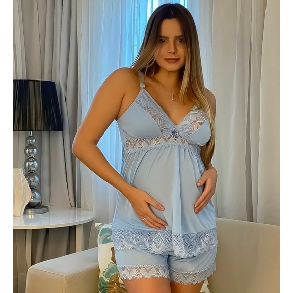Babydoll Amamentar Amamentação Confortável em Oferta na Shopee