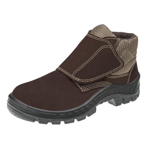 Botina Bota Nobuck Ocupacional Segurança Marluvas 50b26 Velcro Biqueira PVC