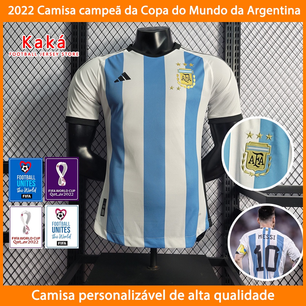 S-4XL 2022 Argentina Copa Campeão Mundial De Camisas De Futebol