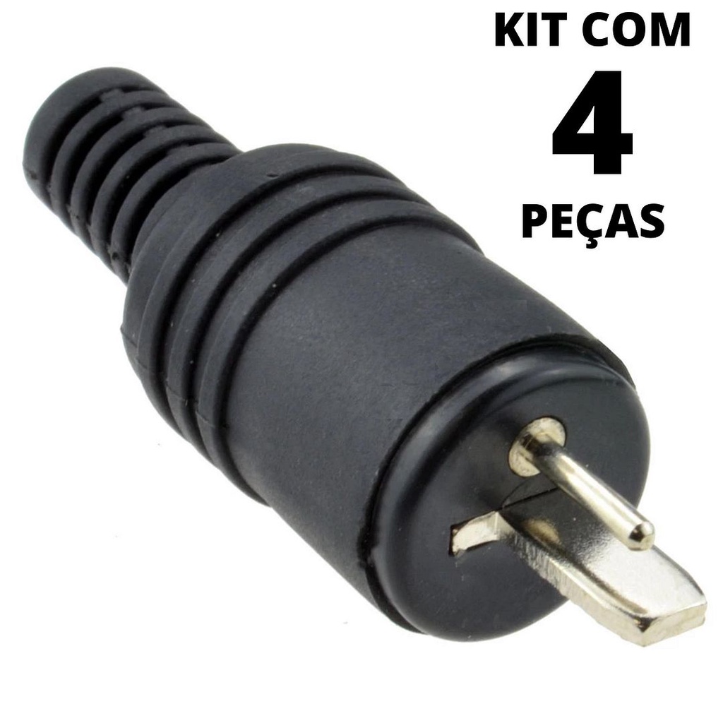 4un Conector Plug Paf Din 2 Pinos Macho Vitrola Antiga C&B Conectores