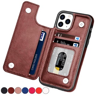 Capa De Couro Flip PU Para iPhone 14 13 12 Pro Max 14 Plus Multi-Cartões Porta