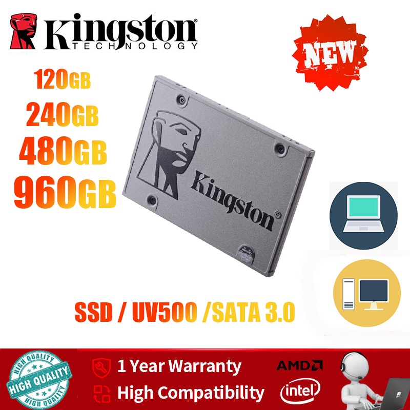 【 Envio Rápido 】 Kingston UV500 256G/512GB/1024GB SSD Sata 3 Unidade De Estado Sólido 2,5 Polegadas Loptop/Desktop