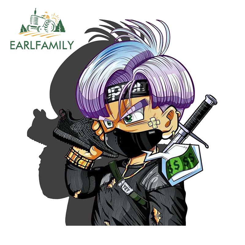 EARLFAMILY 13cm 12cm Naruto Anime Adesivos De Carro Personalidade Pára-Brisa Laptop Capacete Graffiti Decalques Protetor
