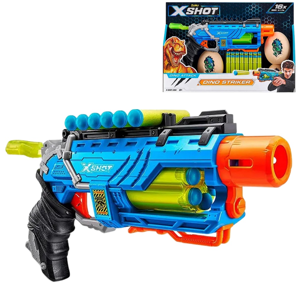 Lançador de Dardos Zuru X-Shot Dino Attack Striker Candide 5572