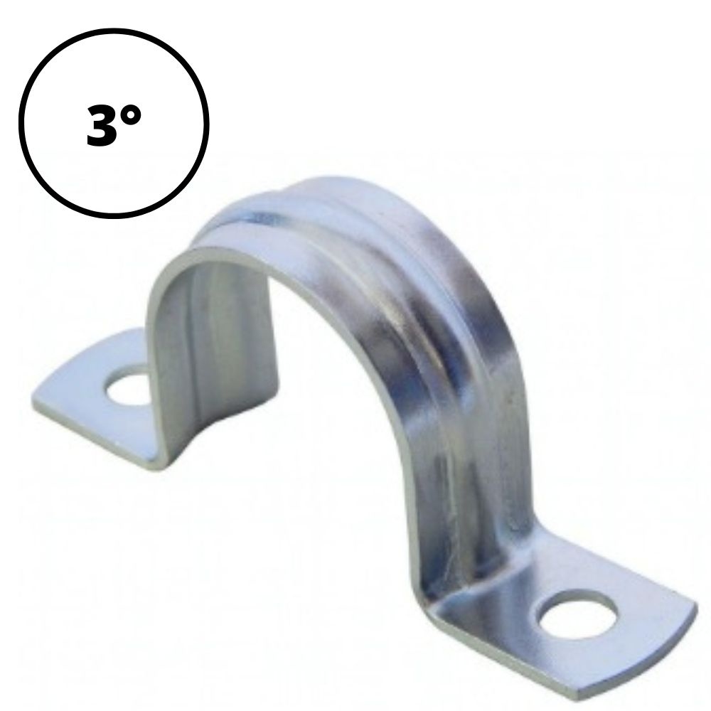 ABRACADEIRA TIPO U SIMPLES LEVE 3 POLEGADA