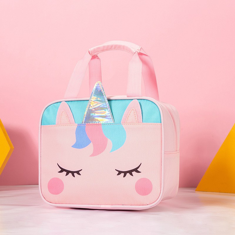 Lancheira Unicorn Cute Cartoon Kids Lancheira Térmica Isolada Para Crianças Portátil