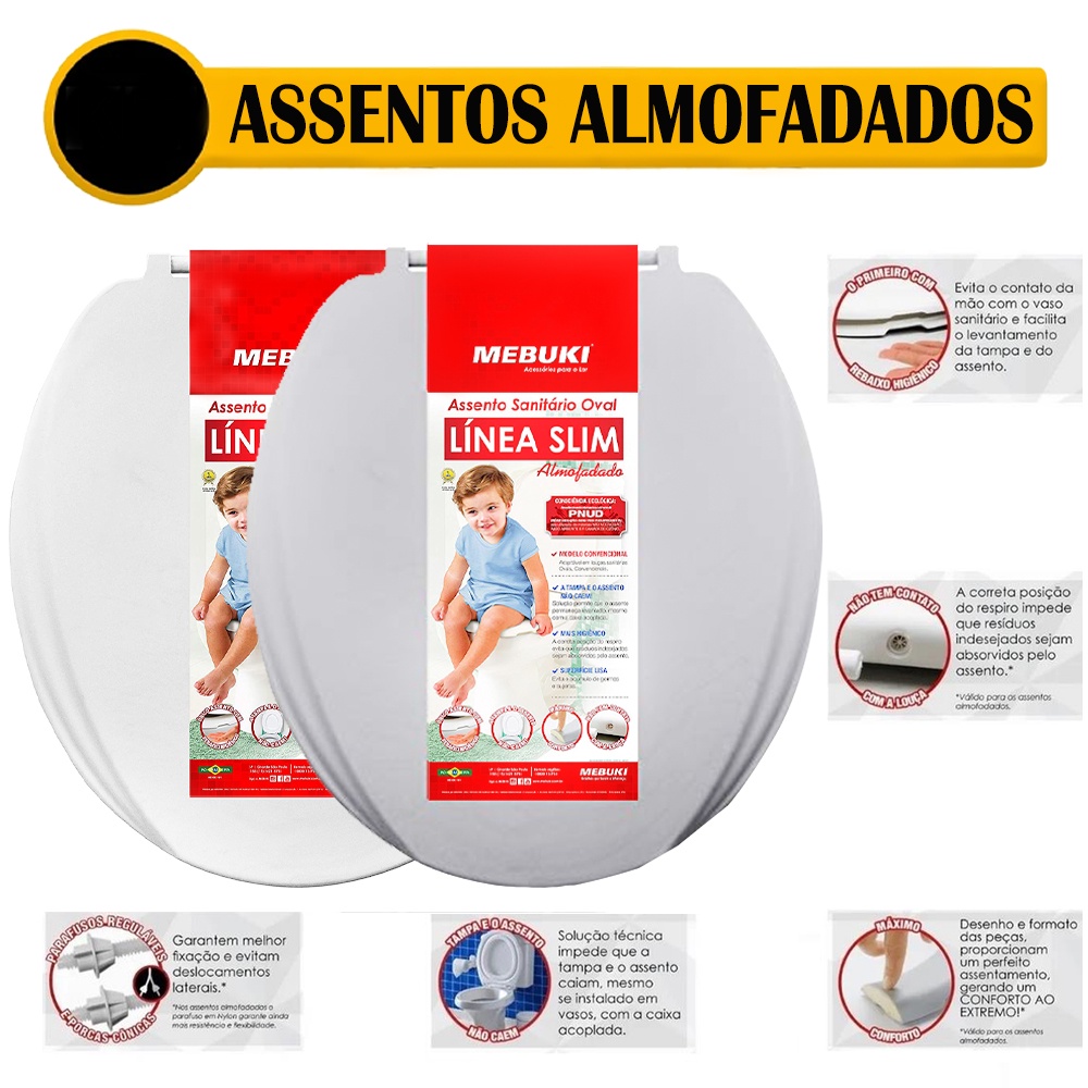 Assento Sanitário Mebuki Cinza: Onde Comprar | BuscaProdutos